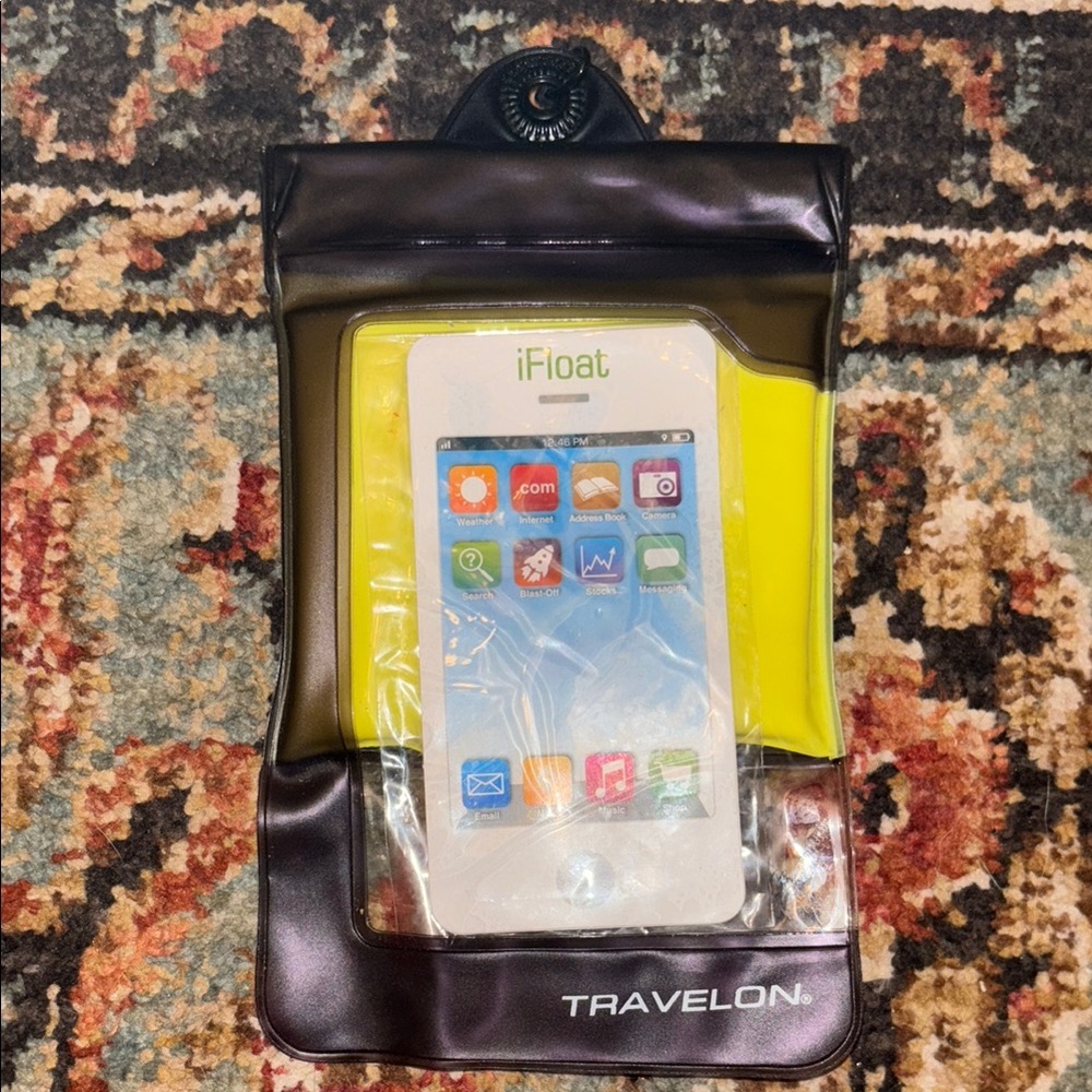 Travelon Waterproof Phone Pouch - Black and Yellow